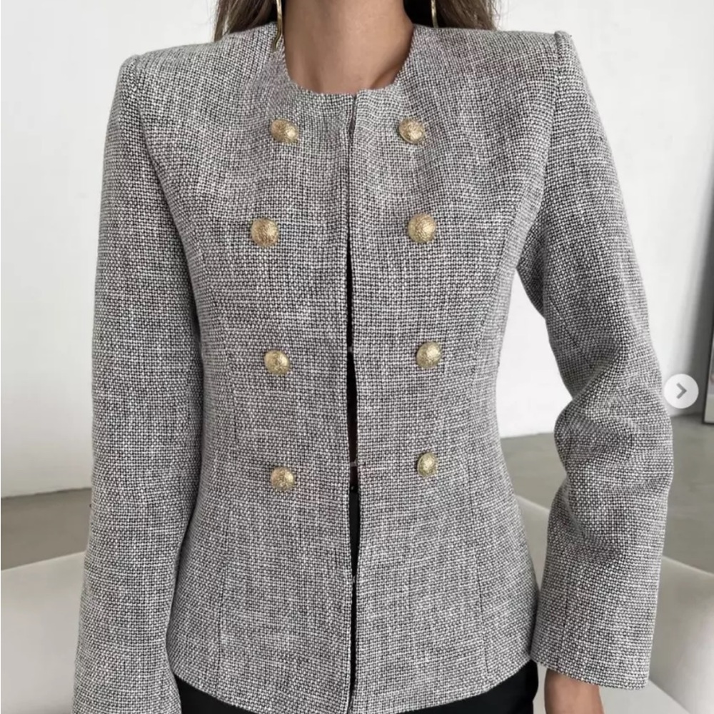 NWT Zara Textured Blazer Size Medium